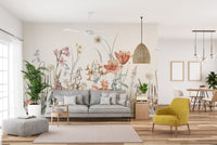 Elegant hand-painted flowers wallpaper art, A420