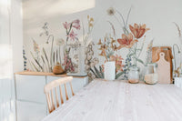 Floral Hand Painted Wallpaper Murals - Giffywalls, A420