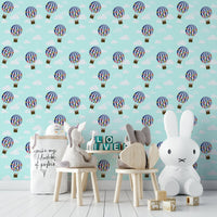 Kids room hot air balloon wall art

