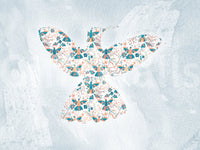 Corner light emphasizing the light blue Floral Hummingbird print.