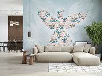 Office area with the tranquil, graceful Hummingbird Mural.
