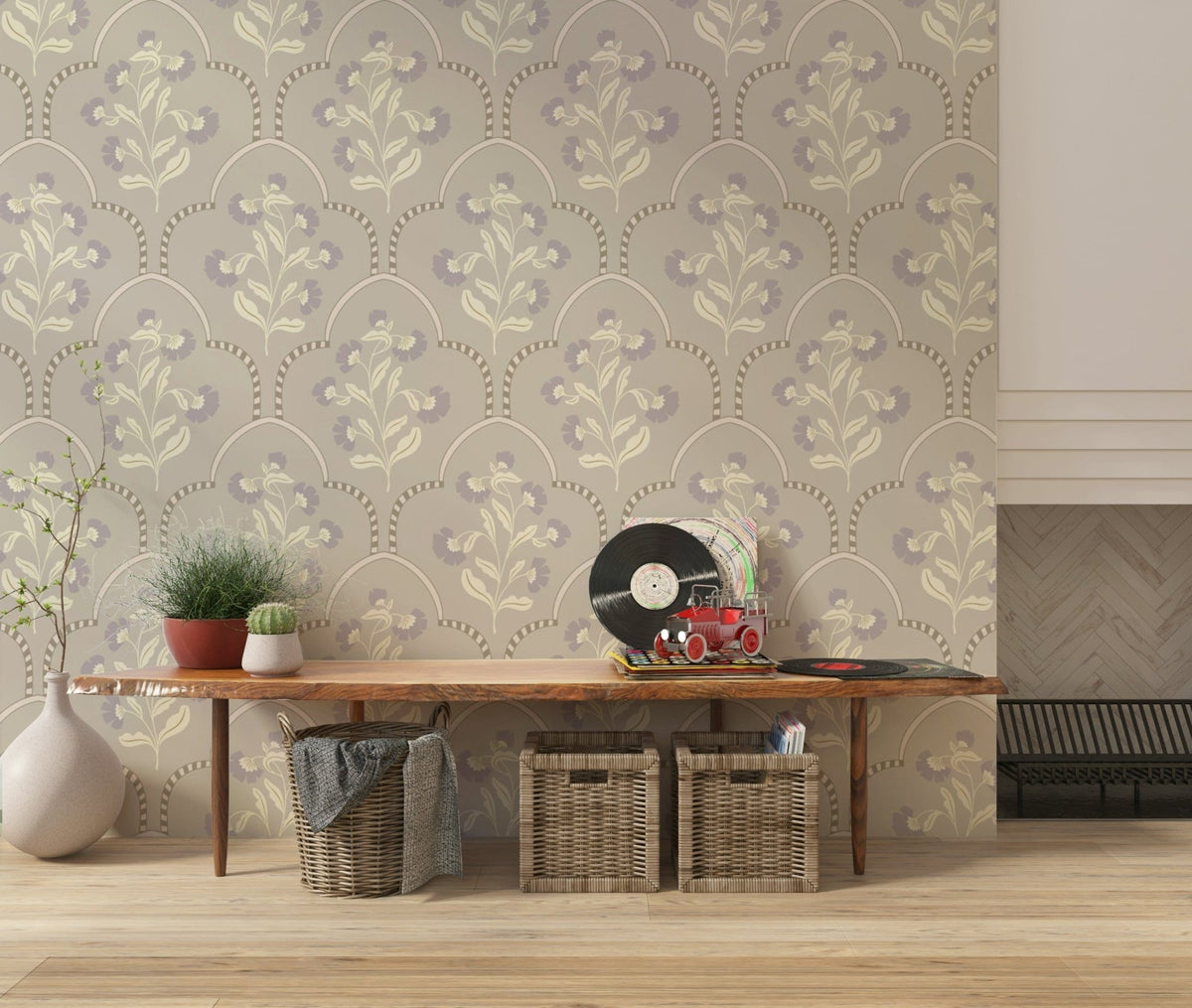Floral Lattice Wallpaper⁠, GD6842
