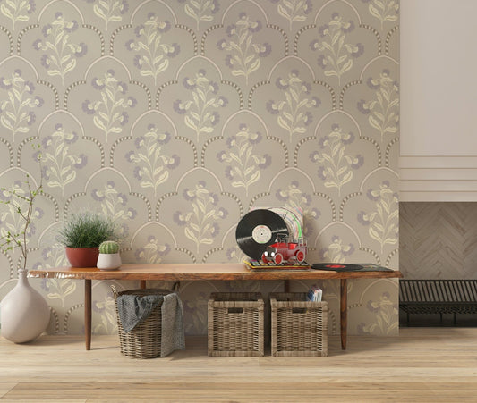 Floral Lattice Wallpaper⁠