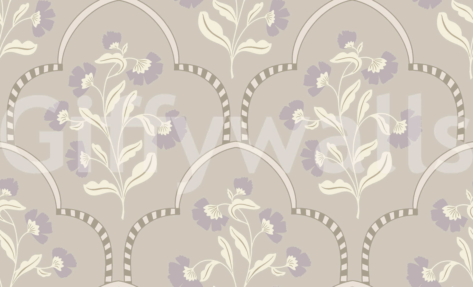 Floral Lattice Wallpaper⁠