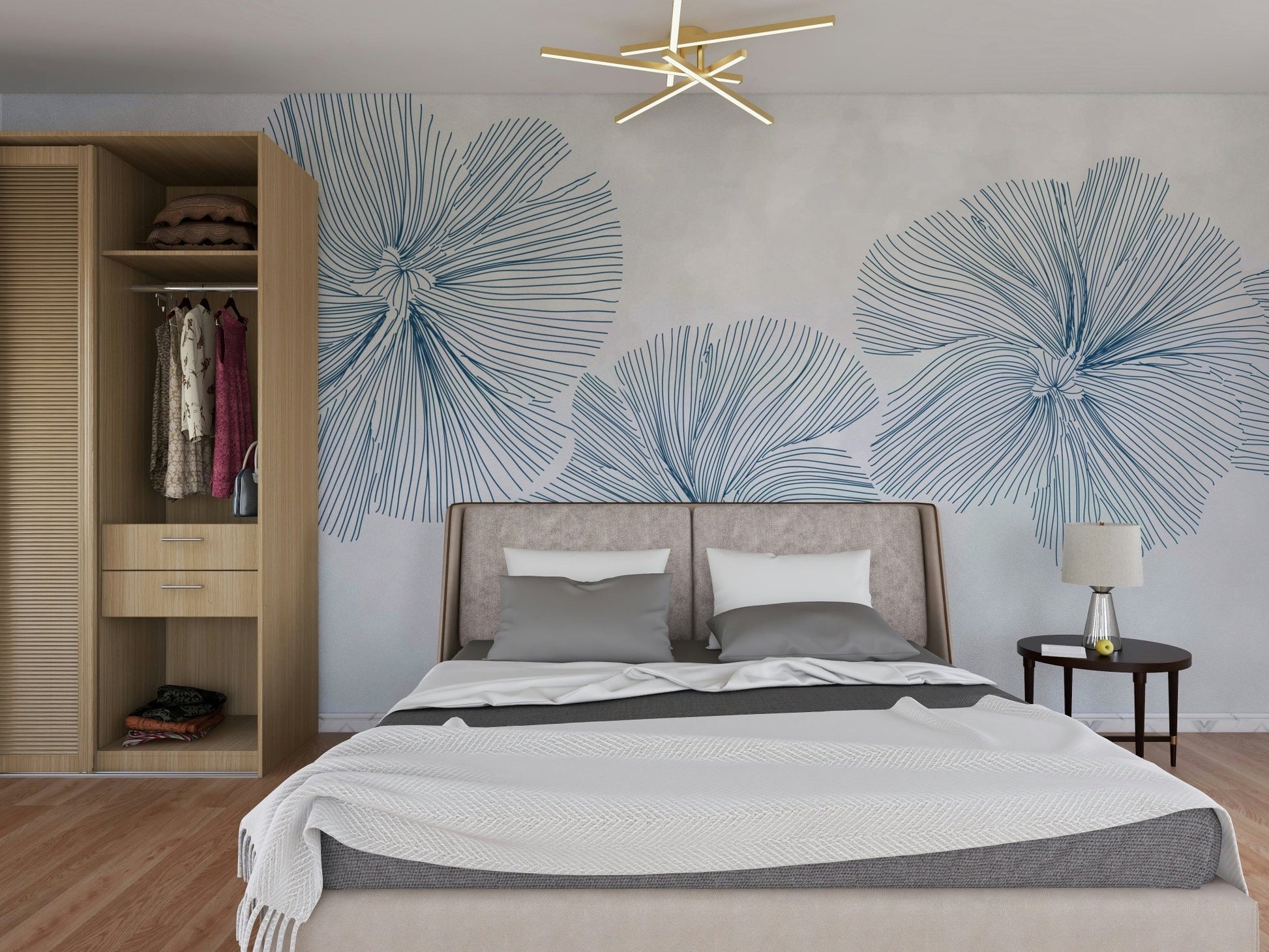 The background is a solid, light, neutral color like off-white.

