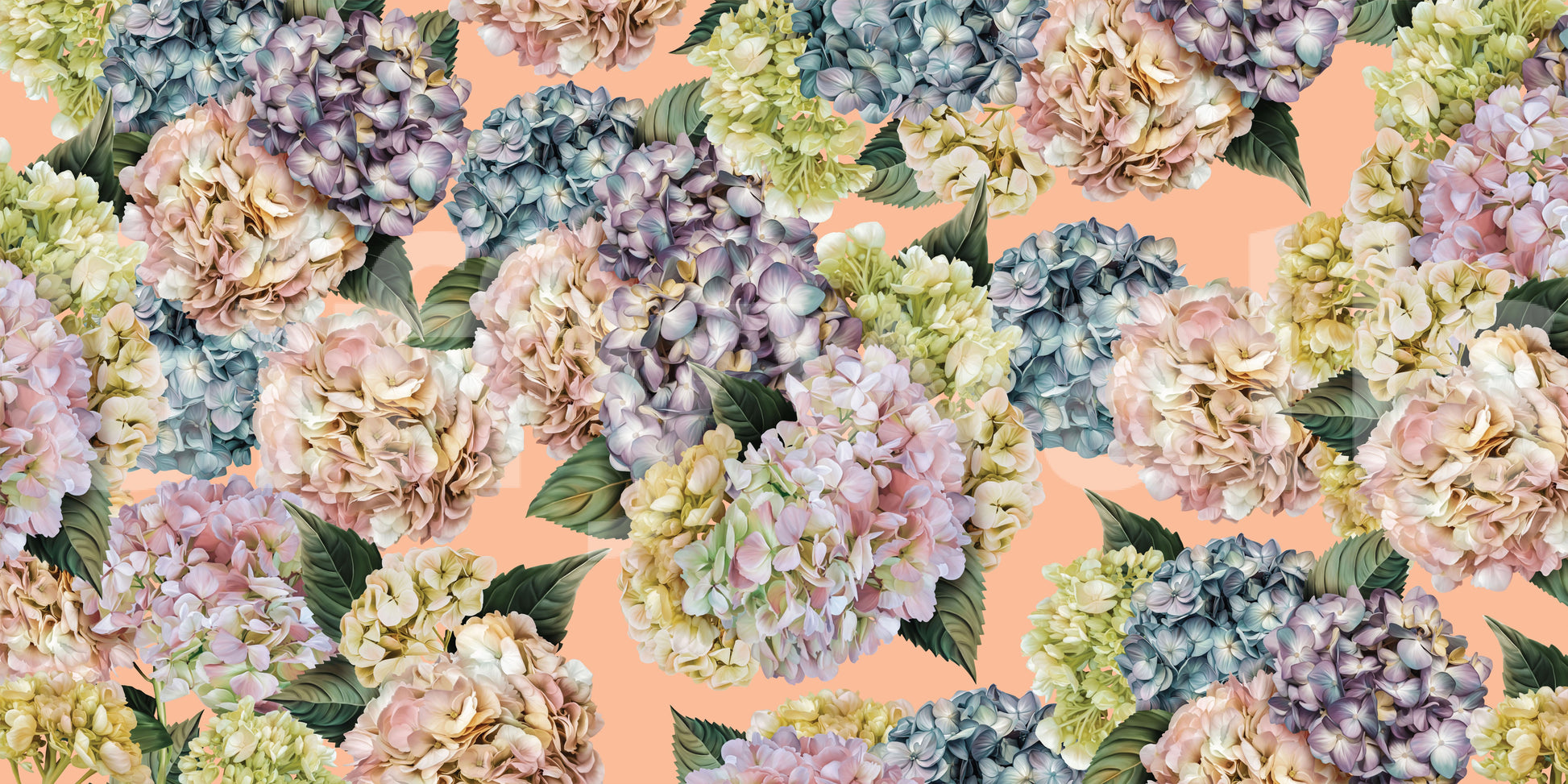 An artistic nature inspired mural for home decor.