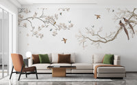 Floral Perch Wallpaper Mural