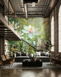 An artistic nature inspired mural for home decor.

