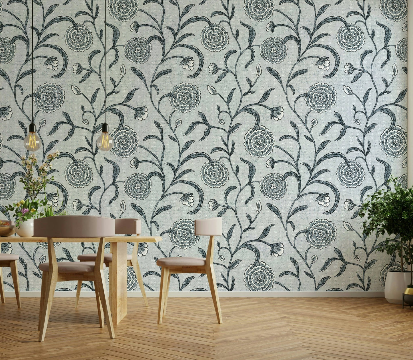 Graceful flower design wallpaper
