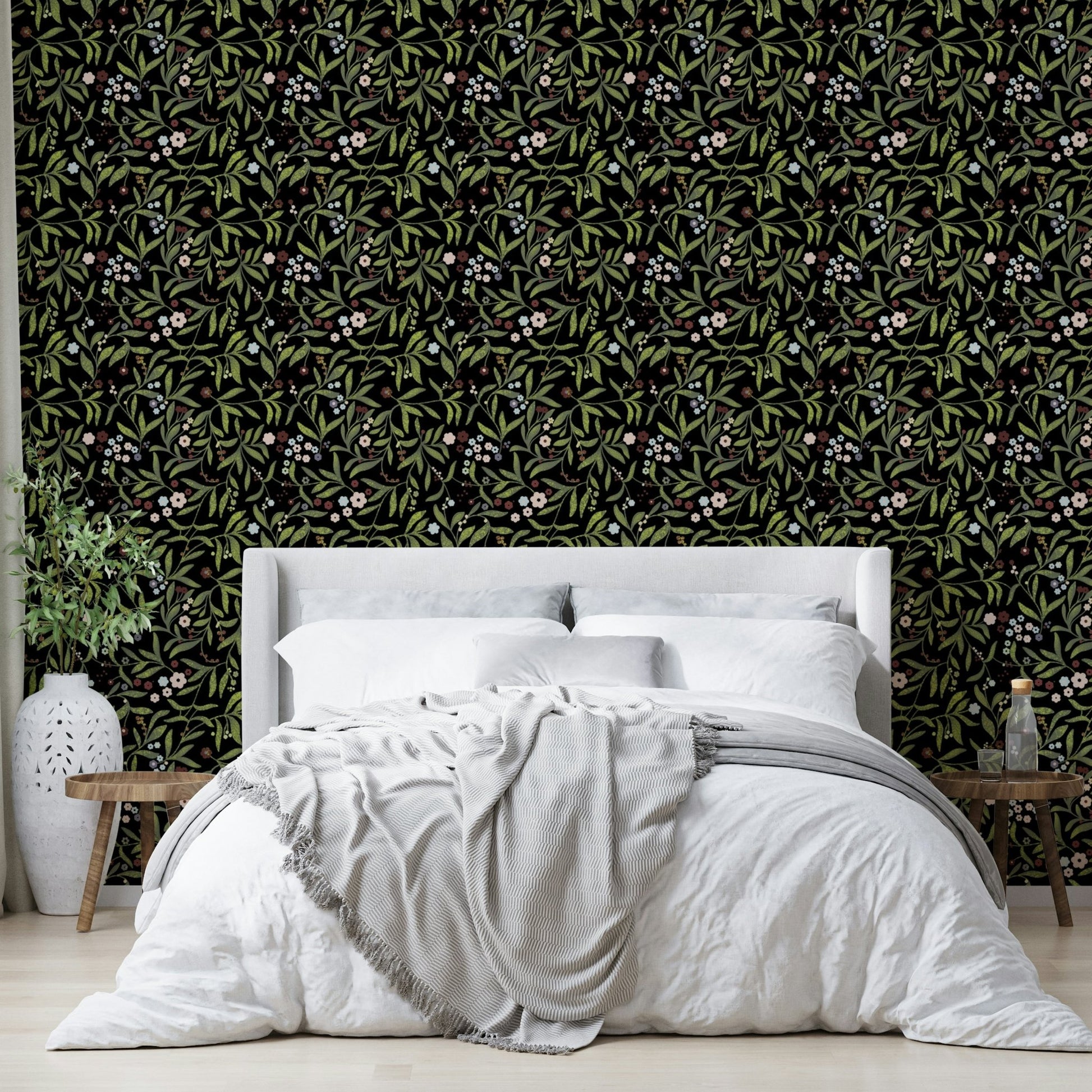 An artistic nature inspired mural for home decor.

