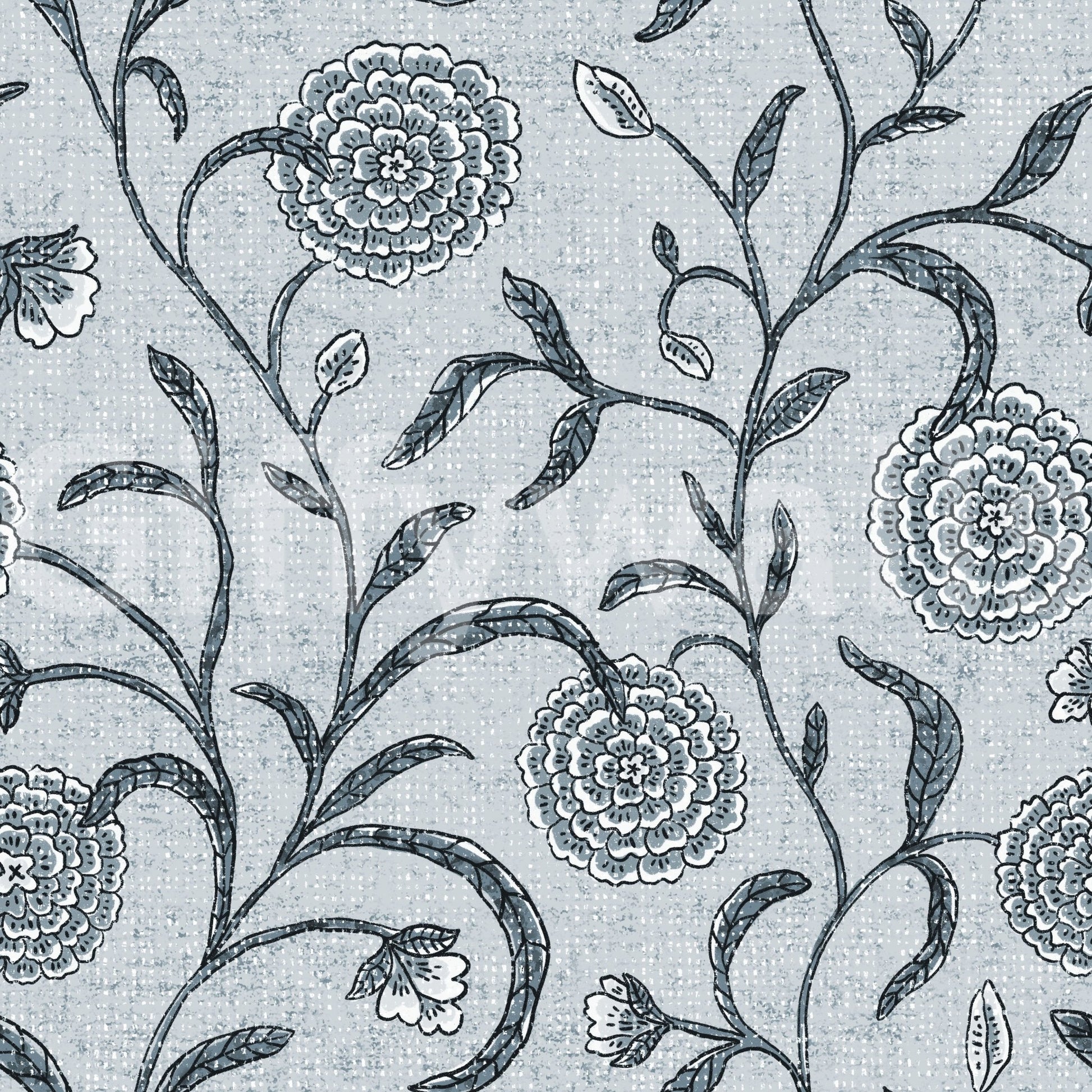 Tranquil flower pattern mural
