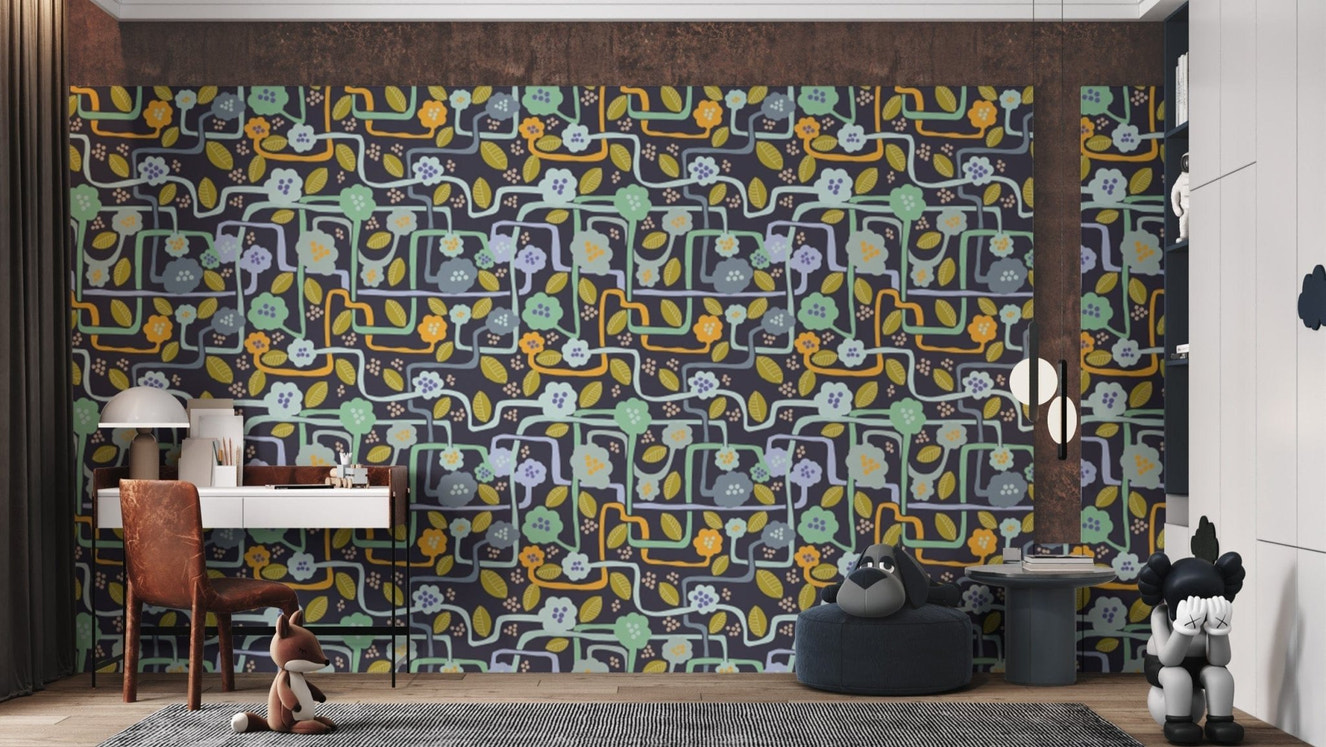 Atmospheric botanical wallpaper for dreamy nighttime aesthetics.
