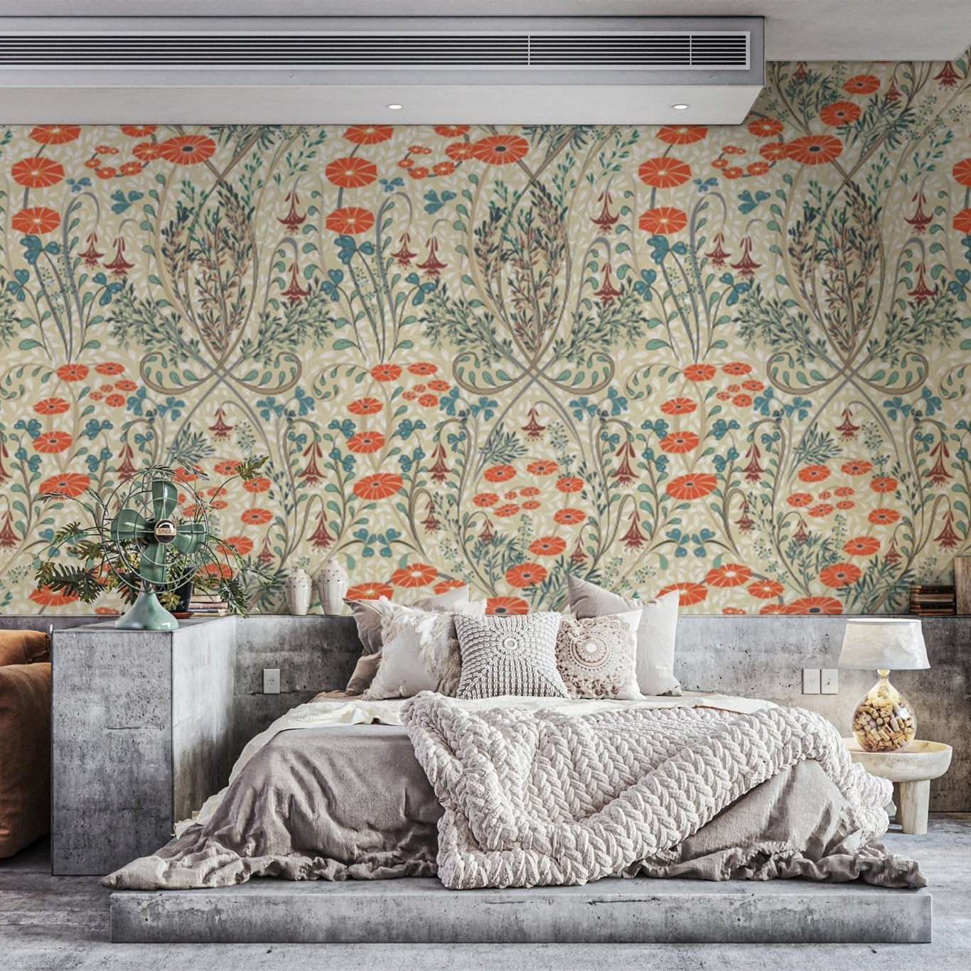 Floral Vintage Symphony peel and stick wallpaper, AN85