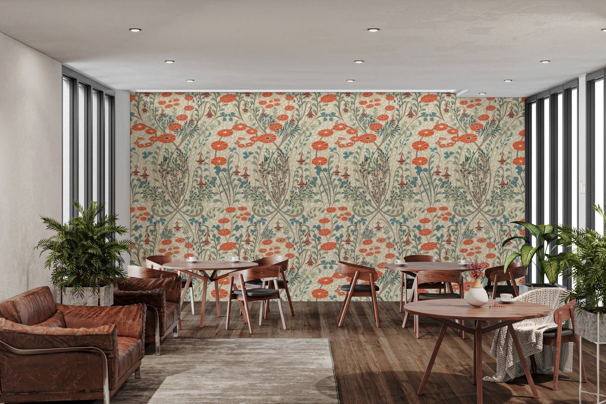 Chic floral wallpaper for vintage-inspired interiors, AN85