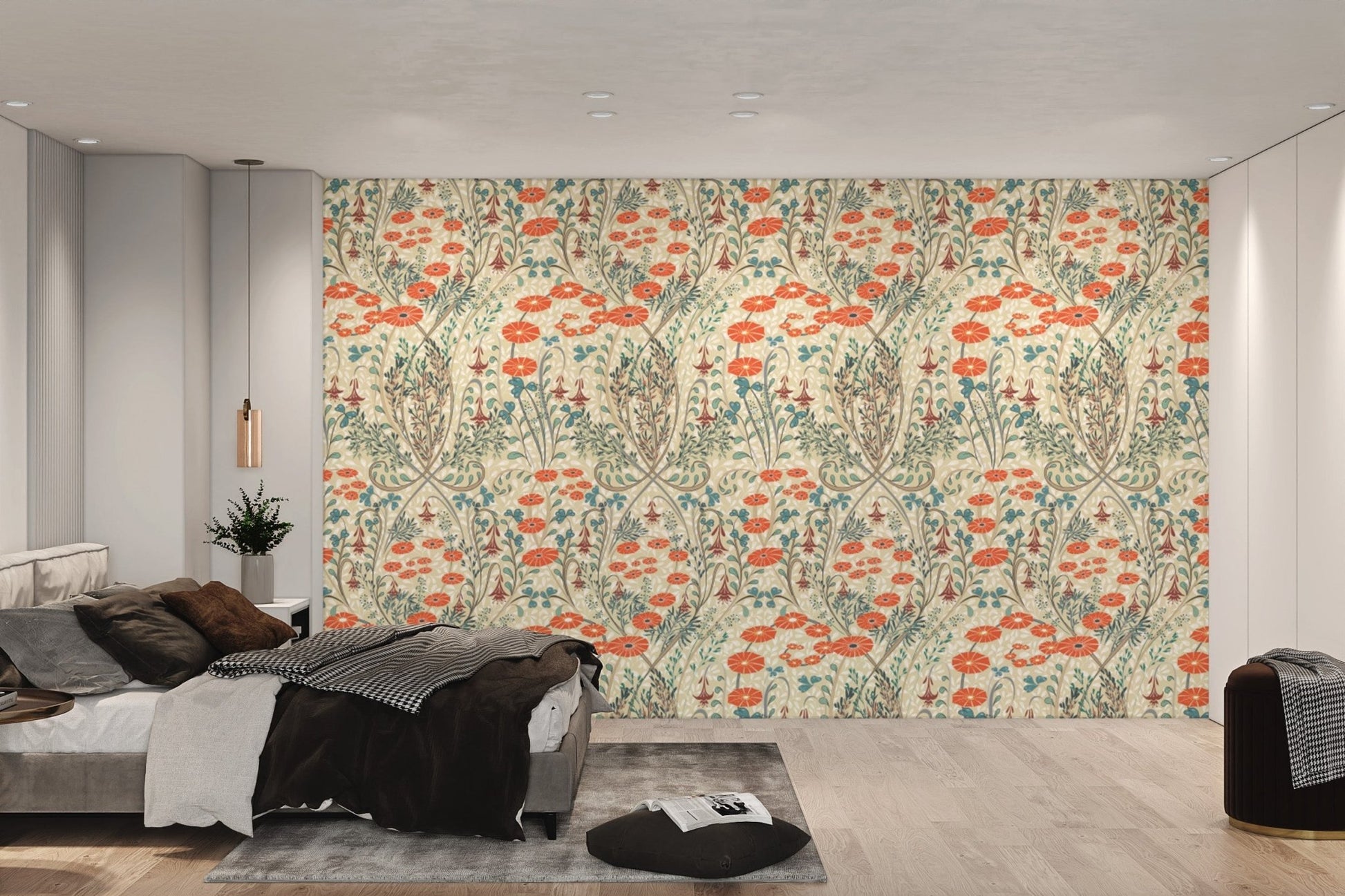 Self-adhesive Floral Vintage Symphony wallpaper design, AN85