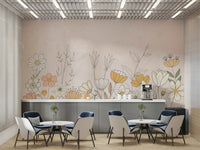 A subtle floral pattern across a wall. GD4150

