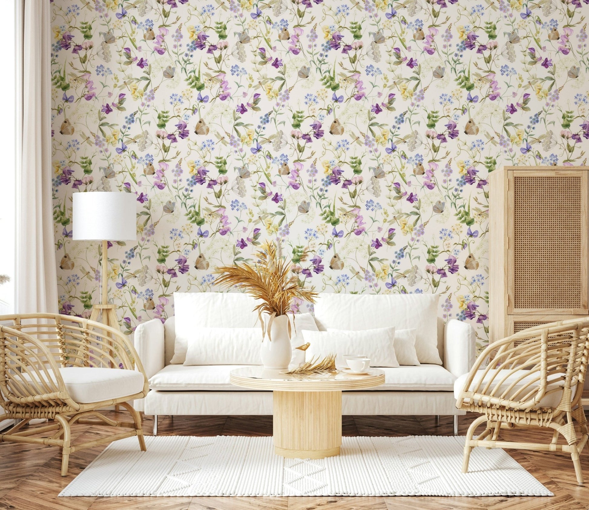 Floral Whispers cottagecore style wall surface covering