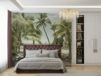 Artistic mural capturing a heavenly Florida shoreline.

