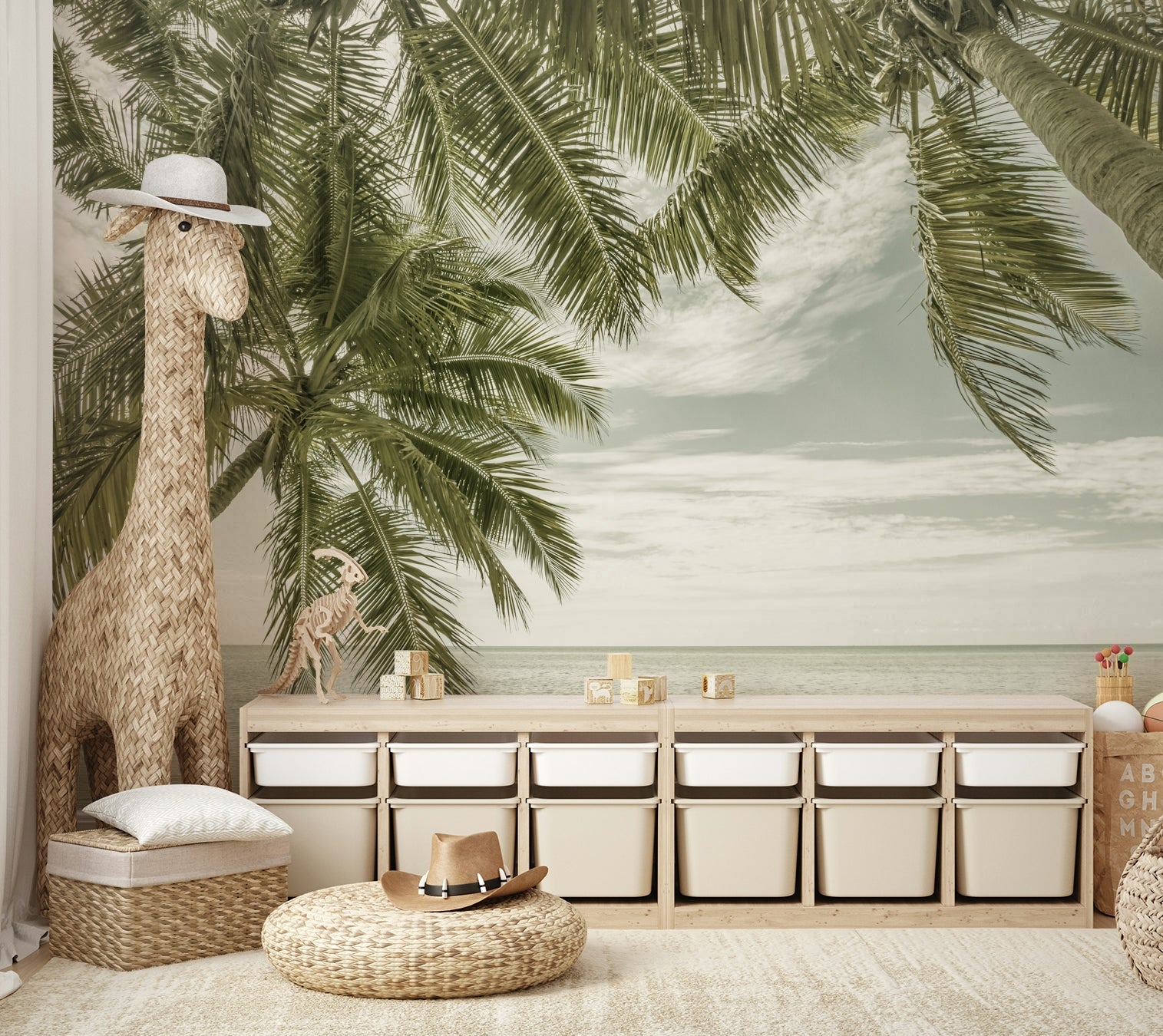 Florida ocean view wall mural for coastal decor

