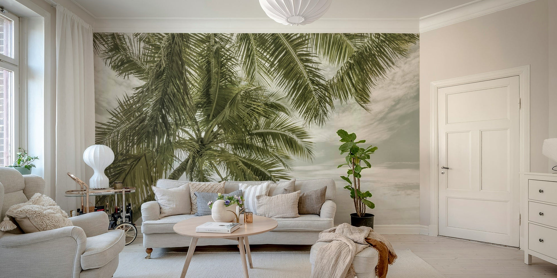 Florida vintage wall mural for beach decor

