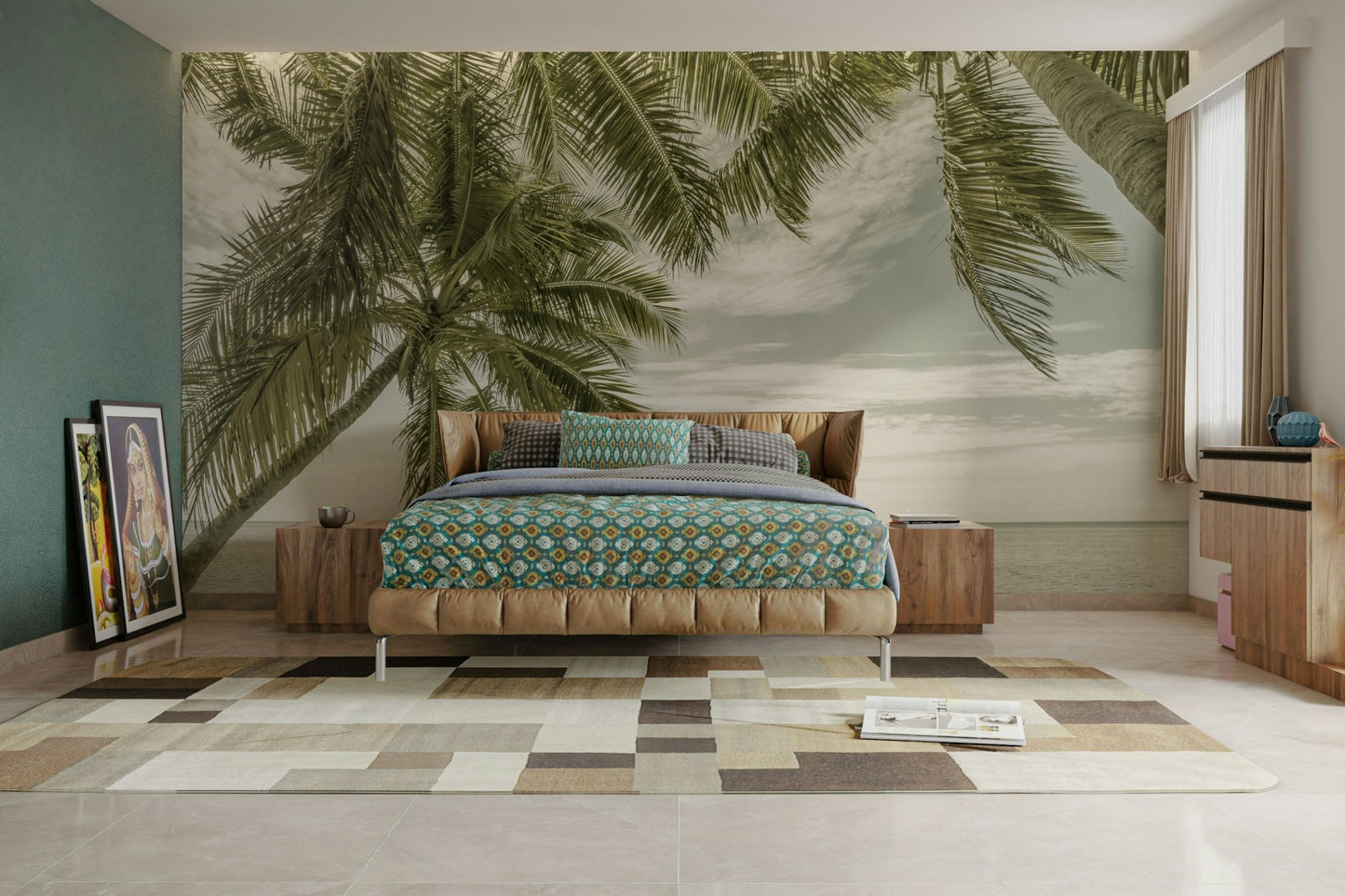 Florida ocean view mural for beach house walls


