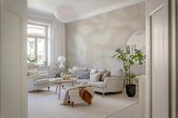 Bright sitting room with Flow State Wall Mural and soft daylight tones