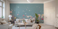 Flower Butterfly Garden Wallpaper Murals - Giffywalls