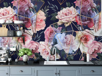 Luxe Gold Accent Wallpaper Design B215