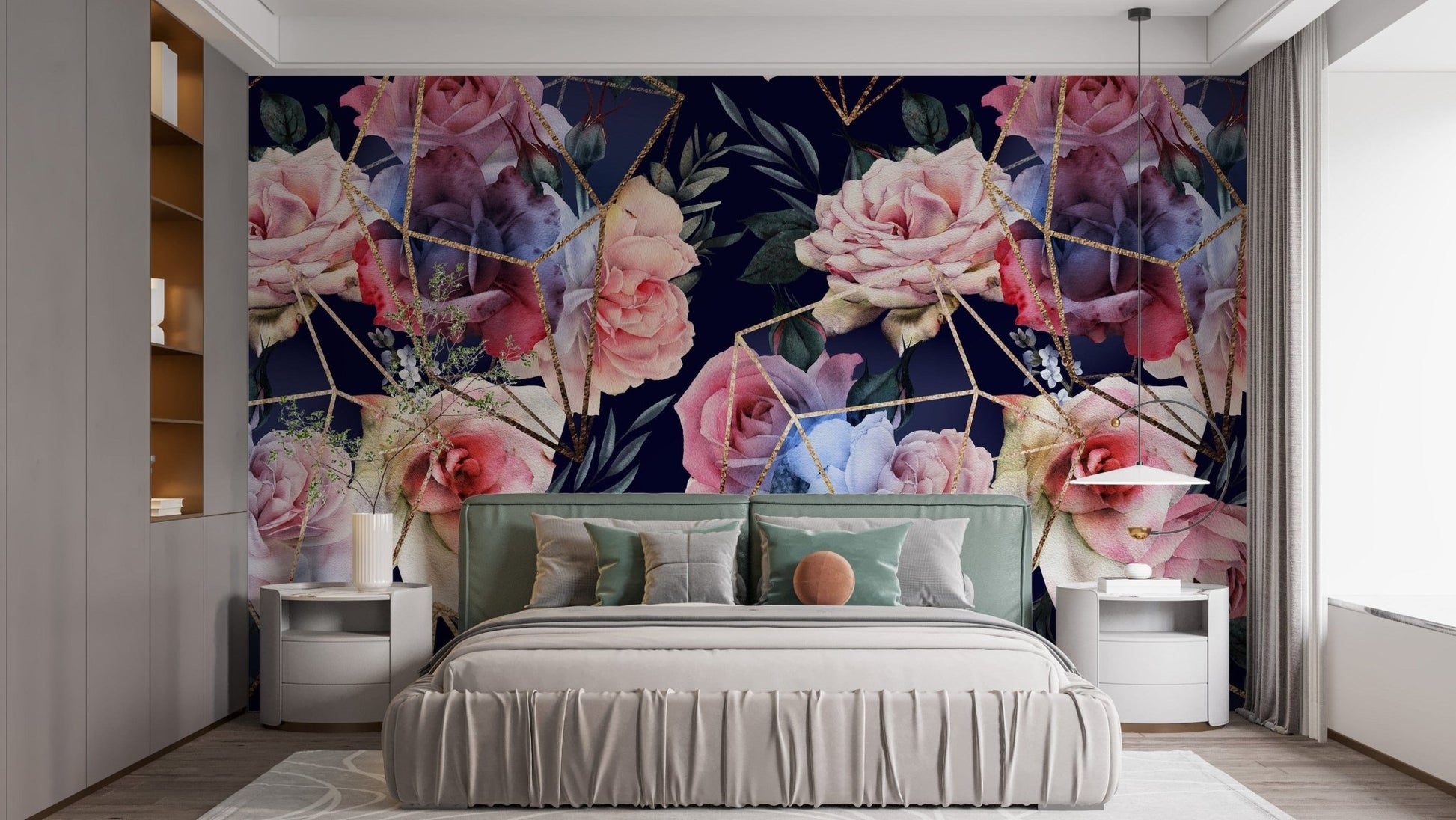 Metallic Floral Wall Decor B215