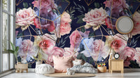 Elegant Floral Pattern Wall Mural B215