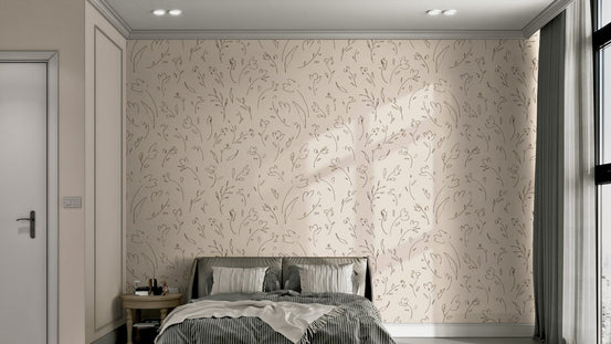 Wallpaper with a unique, artistic sketch design, GD4473