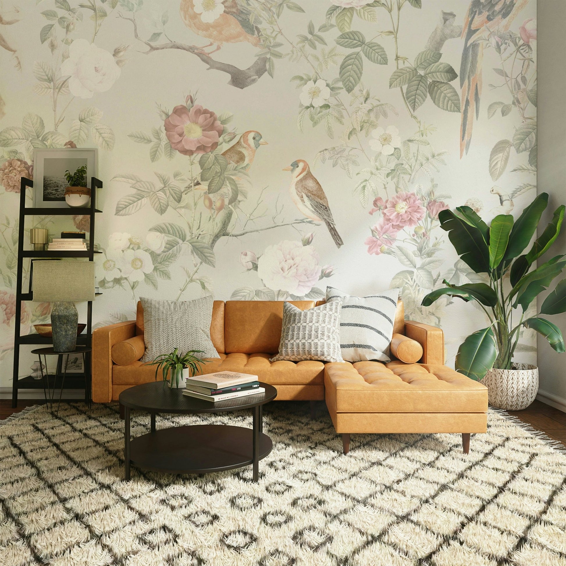 Flowery wallpaper for bedroom

