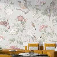 Elegant floral wallpaper mural

