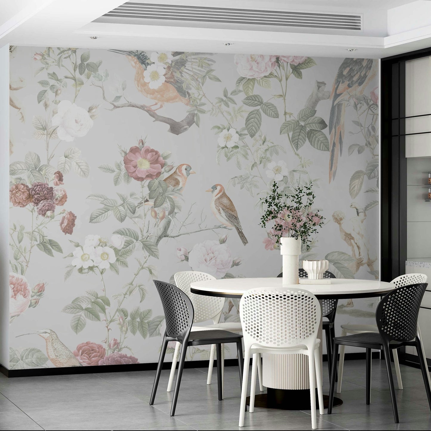 Charming flower wall background

