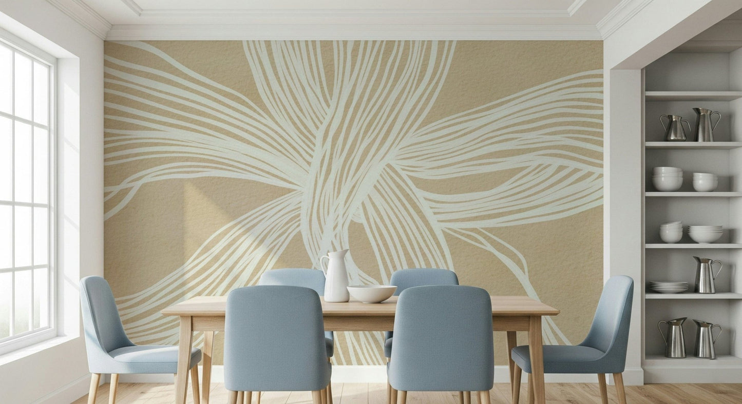 Artistic Flowing Lines wallpaper for walls, graceful movement, textured background.