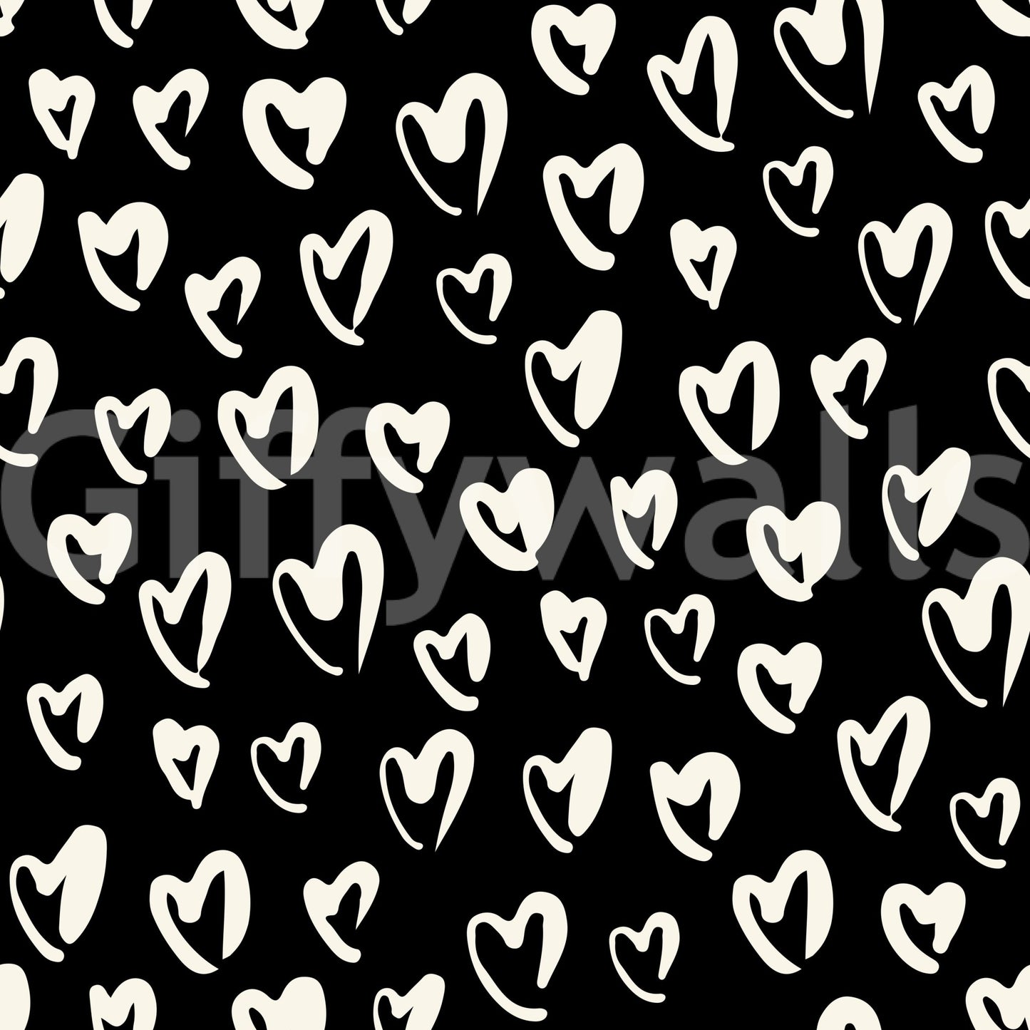 A seamless pattern of hearts on a wall


