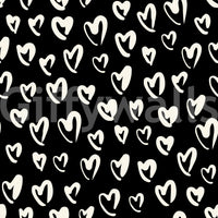 A seamless pattern of hearts on a wall

