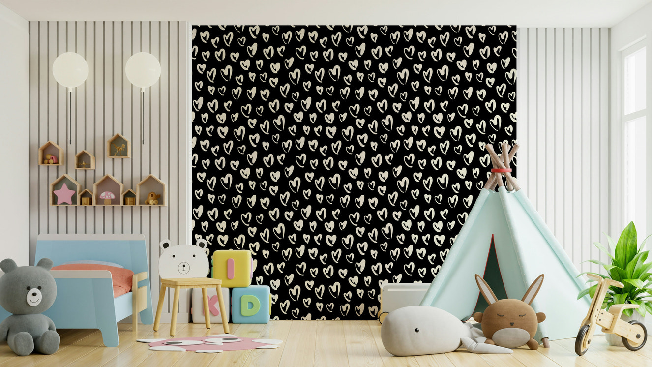 Wallpaper with a unique, whimsical design

