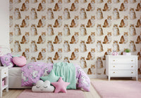 Handpainted animal wallpaper for stylish apartments.