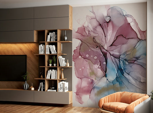Abstract design with soft, flowing forms.

