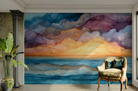 Wallpaper for walls with calm color flow
