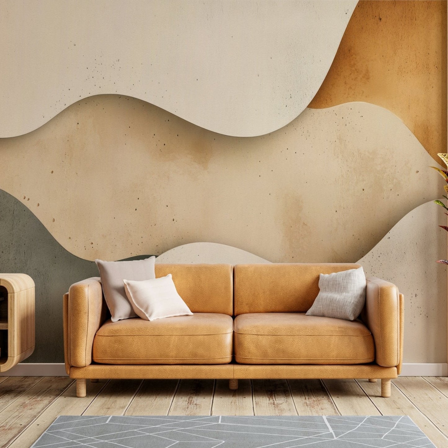 Warm earthy tones mural wallpaper texture, GD1134