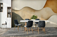 Fluid Sand Forms wall mural on living room wall, GD1134