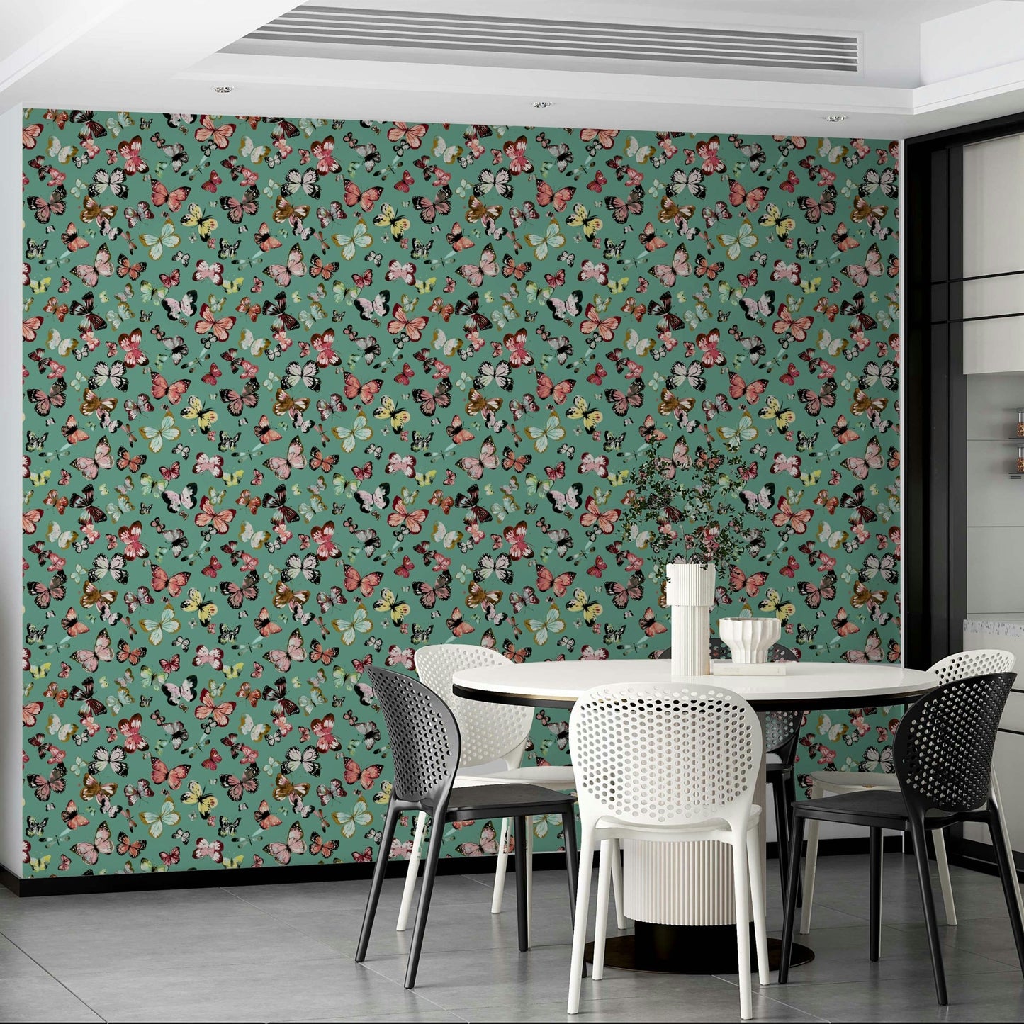 Coral butterfly wallpaper, GD862