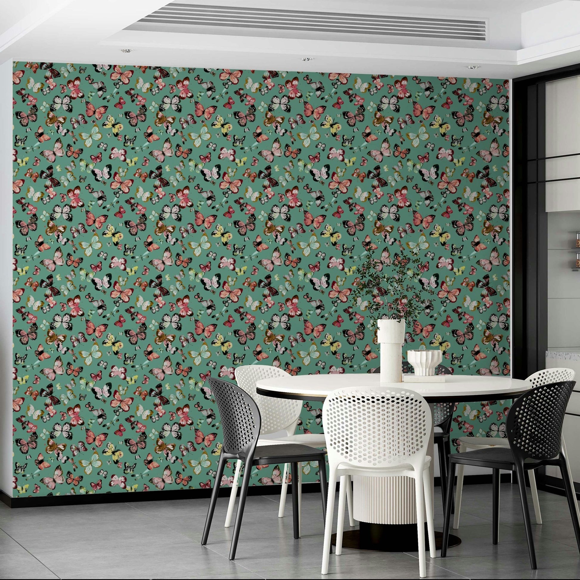 Coral butterfly wallpaper, GD862