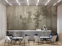 Calm misty forest wallpaper for walls D303
