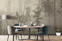 Foggy forest landscape wallpaper design D303
