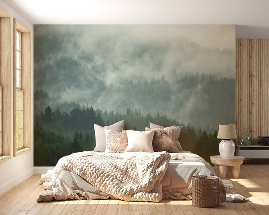 Serene pine tree wallpaper