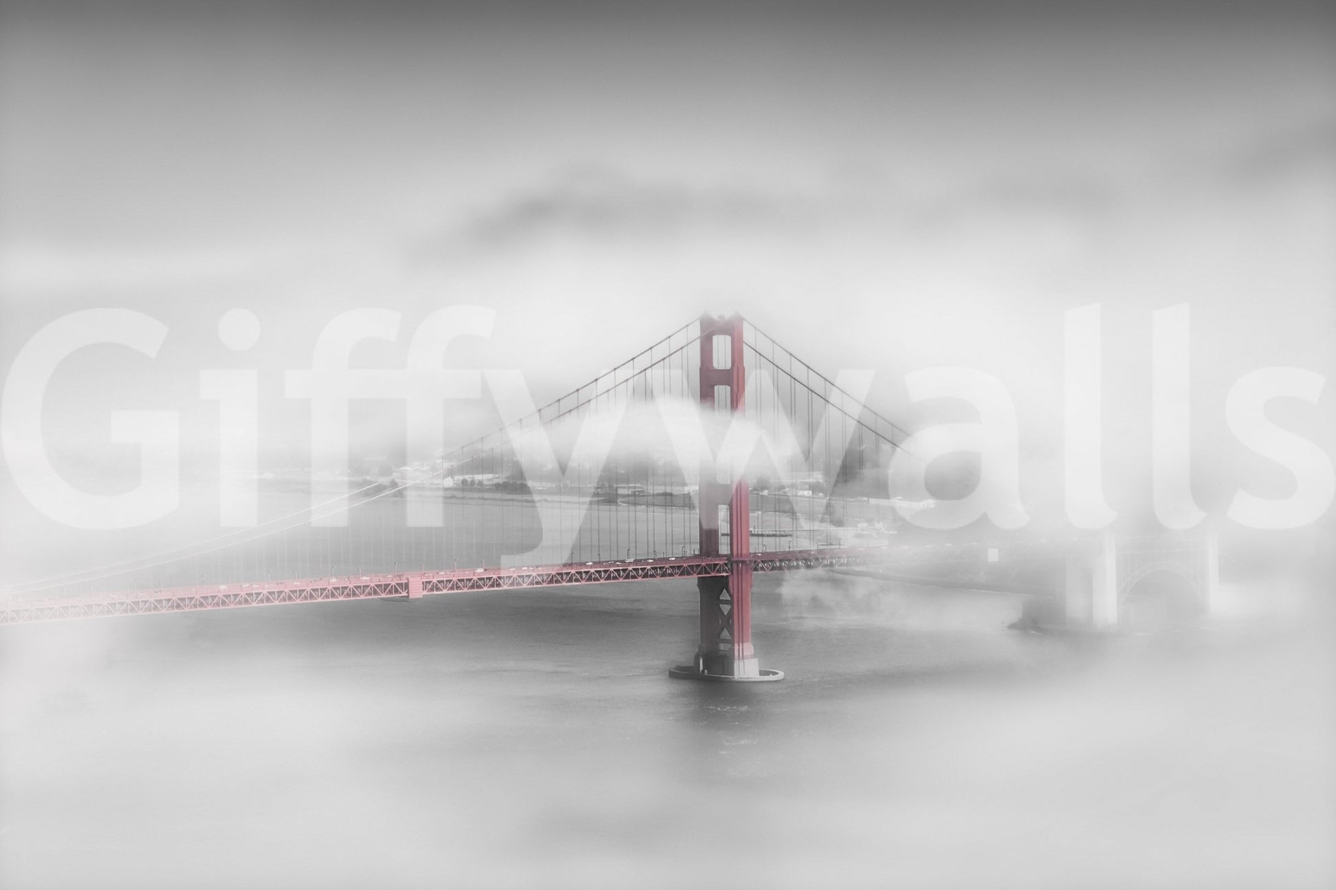 Non-woven mural wallpaper of Golden Gate structure

