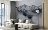 Foggy Mountain Wallpaper Mural - Giffywalls